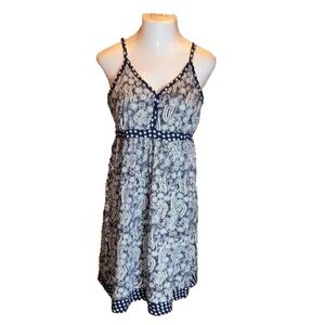 FADED GLORY Navy Blue & White Print Sundress Size 16-18 XL, NWT!